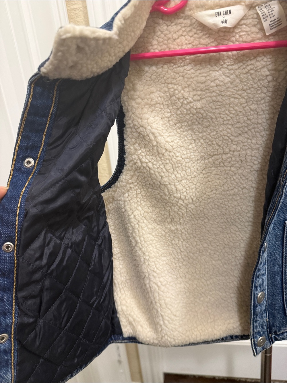 H&M Denim Sherpa-Lined Vest - Picture 5 of 6